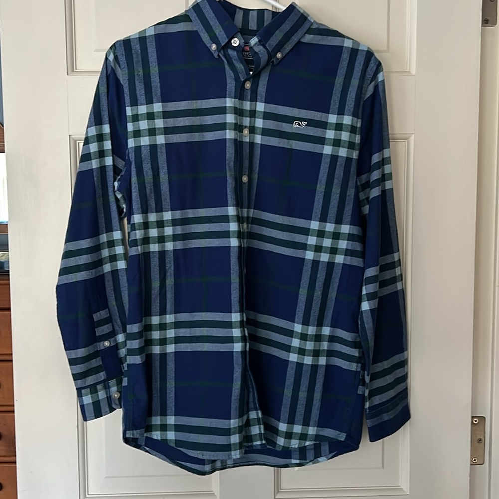 NWOT Vineyard Vines Boys Large (16) Plaid Shirt